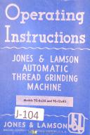 Jones & Lamson-Jones Lamson TG-6x36, TG-12x45, Auto Thread Grinding, Operators Manual Year 1944-TG-12x45-TG-6x36-01
